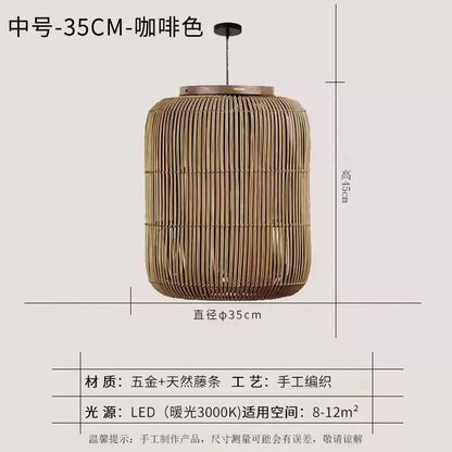 TUB pendant lamp Vitage rattan pendant light