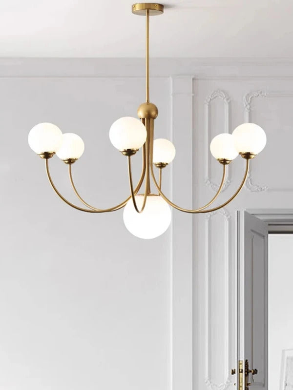 Nordic glass Pendant lamp French Gold chandelier