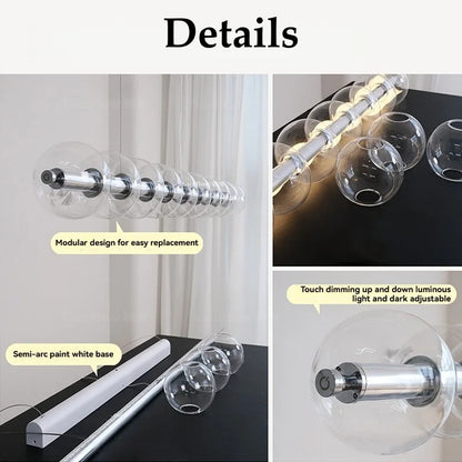 Italian Glass Bubble Pendant Light Dining Room Table Luce Sferica Glass Linear Lights Chandelier for Kitchen Island Bar Counter