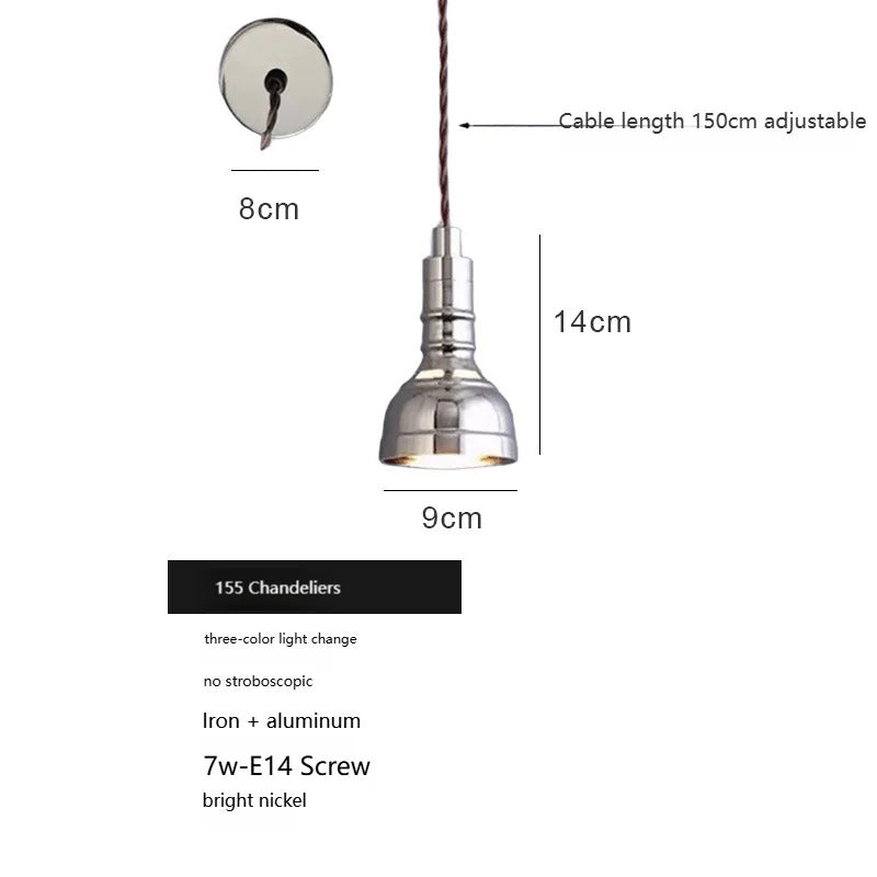 Bauhaus vintage silver wall lamp American Industrial Minimalist Adjustable wall lighting