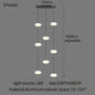 Modern villa Staircase Chandelier Nordic Oval String Ball Duplex Building LED pendant Light