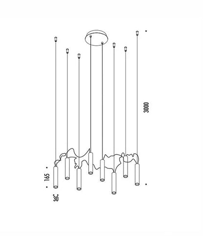 Simbiosi Suspension pendant Lamp Italian Combination spot Light
