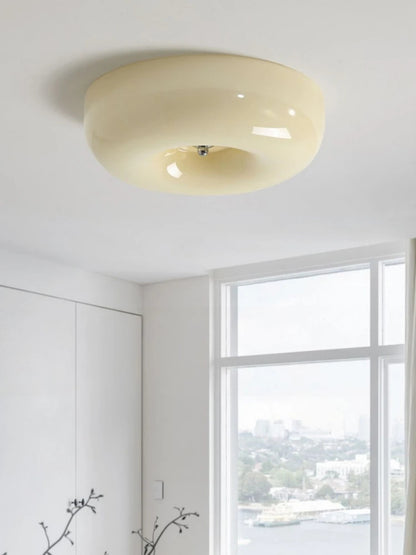 Cream Pudding Ceiling Lamp Bauhaus Glass Light Children's Room Bedroom Ceiling Lamp