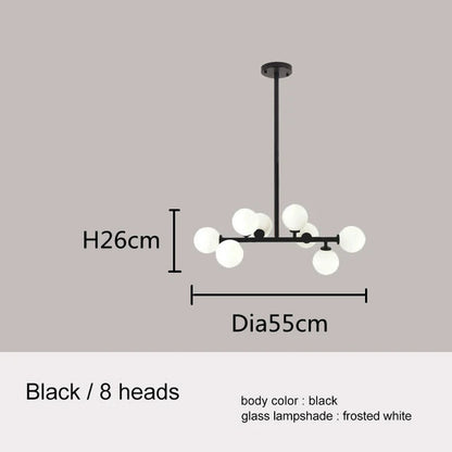 Nordic Round chandelier Glass Ball Chandeliers Living room ring scandinavian lamp fixtures