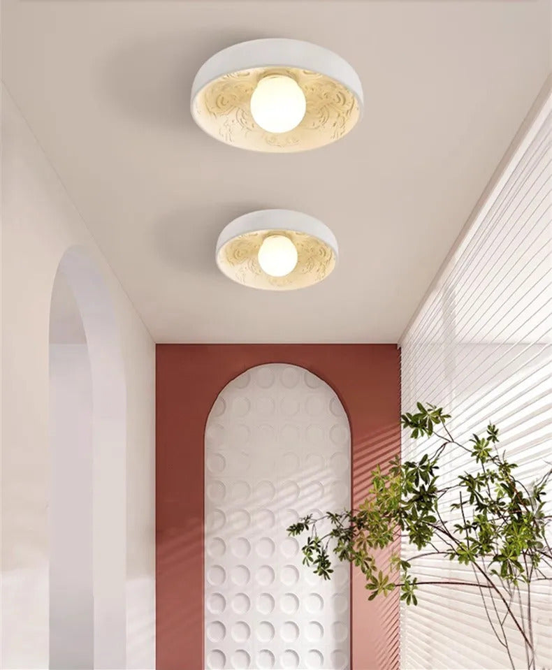 French Resin Ceiling Light Balcony Bedroom Corridor Lighting Fixture