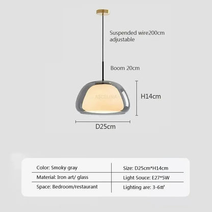 Nordic Glass Jellies Design Hanging Lamp Indoor Dining Living Room Pendant Light