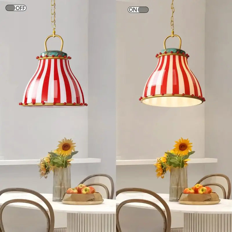 American Circus Style Chandeliers Glass Lampshade Led Pendant Lights