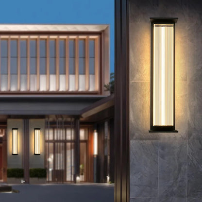 Modern outdoor wall light Waterproof IP65 Solar energy LED wall lamp Entrance sconce