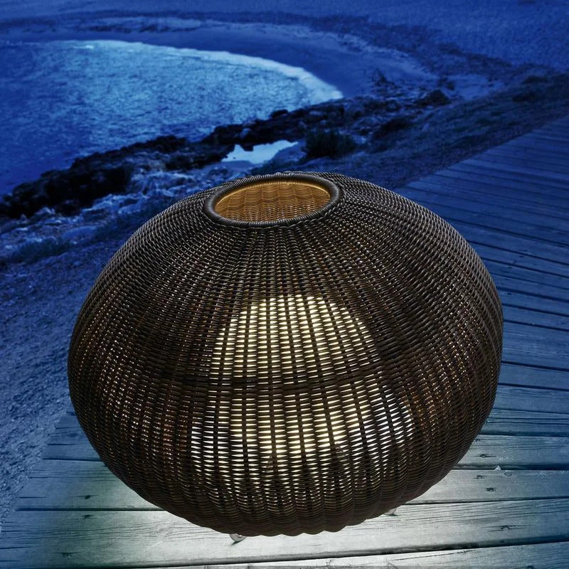 Natural handmade rattan floor lamp Japanese Outdoor waterproof Garden standing lamp
