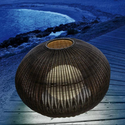 Natural handmade rattan floor lamp Japanese Outdoor waterproof Garden standing lamp