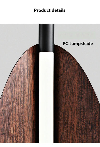 Thula leaf Wall Lamp Nordic Long minimalist wall light Japanese Wood Grain sconce