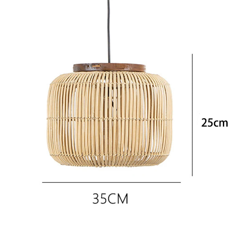 Rattan pendant light vintage Wabi-sabi Lights