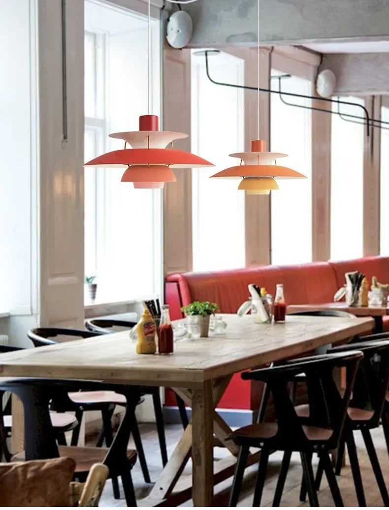 PH Pendant Lamp Danish Designer Umbrella Ceiling Chandelier Modern Colorful Led Pendant Lamp
