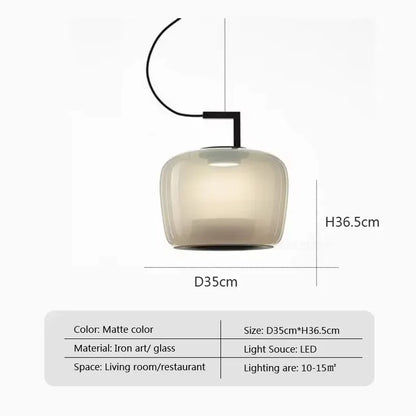 BROKIS DOUBLE Pendant light Nordic creative glass hanging lamp