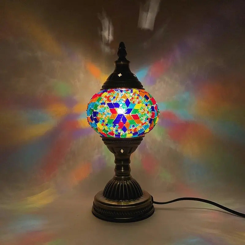 Turkish mosaic glass Table Lamp home bedside table lamp