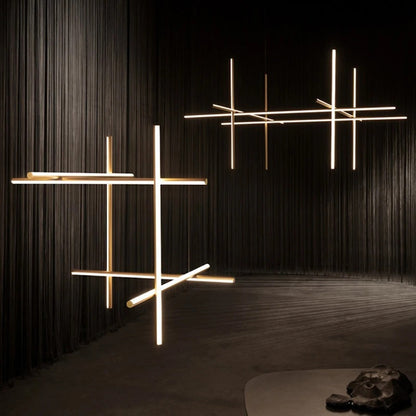 Coordinates Chandelier Modern LED Linear Ceiling Chandelier