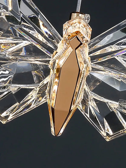 Crystal butterfly lamp Nordic Luxury Crystal Staircase Chandelier