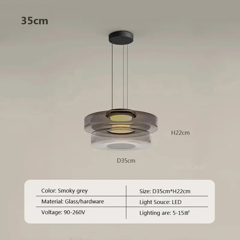 Nordic LED Glass Chandelier for Restaurant Bedroom Dining Room Table Glass Pendant Lights  Home Decoration