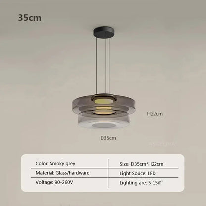 Nordic LED Glass Chandelier for Restaurant Bedroom Dining Room Table Glass Pendant Lights  Home Decoration