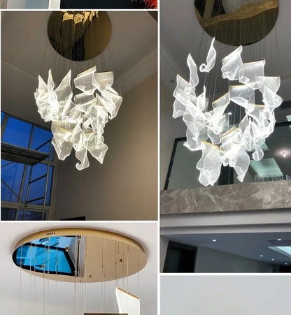 Rinkle Suspended Lights Modern Guide stairwell Chandelier
