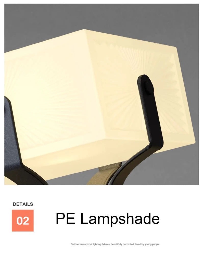 Solar Pillar Lights Villa Outdoor Waterproof  LED Wall Lamp  Gate Garden Lighting