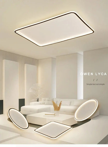 Modern with Remote Control Dimmable Flush Mount Bedroom Living Room Ceiling Light