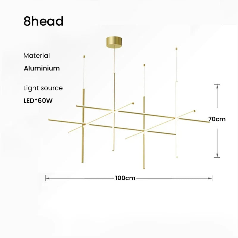 Coordinates Chandelier Modern LED Linear Ceiling Chandelier