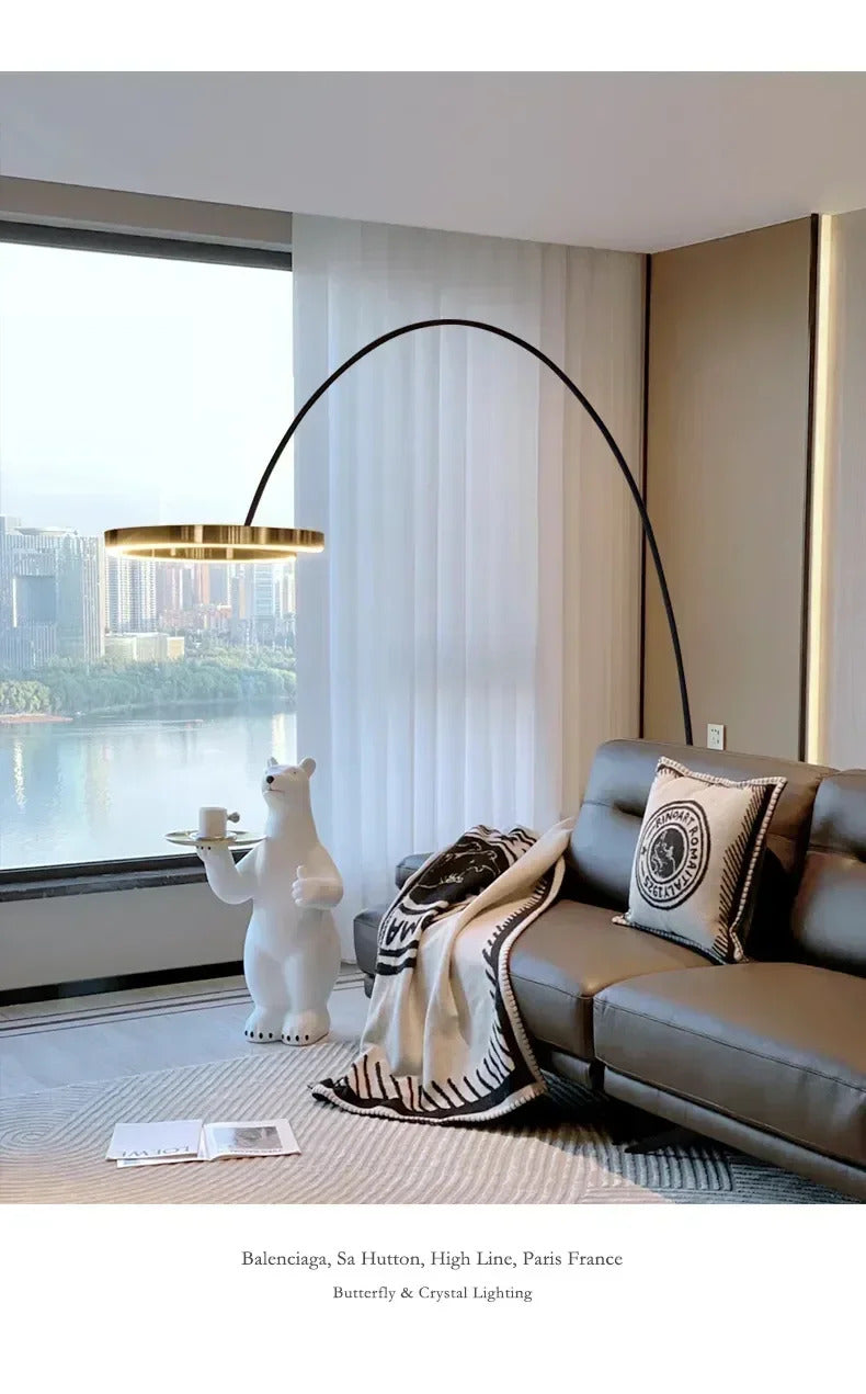 LED Designer Fishing Floor Lamp Room Luxury Designer Vertical Lamps