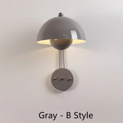 Nordic colorful Bud Wall Lamps Mushroom cute wall sconce bedside night light