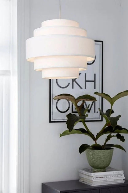 Nordic Fabric Pendant Light Wabi Sabi Led Chandelier