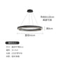 Modern black round chandelier Nordic simple glass lampshade ring LED pendant lights