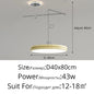 French Flying Saucer Pendant Light Creative Design Extendable Rotating Long Pole Lamp