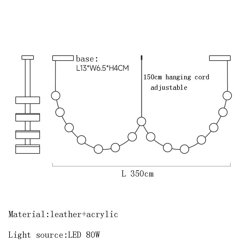Nordic Leather Chandelier Designer Lighting