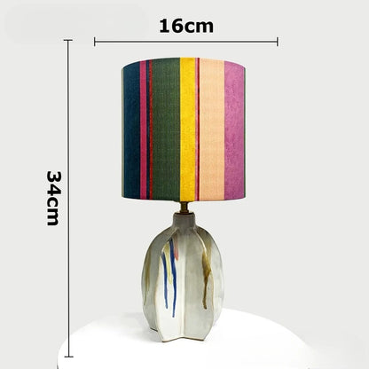 New Modern Color Blocking Art Carambola Ceramics LED Table Lamp Romantic Home Lighting Decoration Bedroom Study Desk Lights