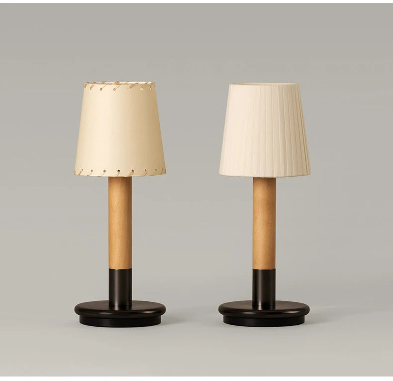 Spanish Creative Retro Nostalgic Rechargeable Table Lights LED Restaurant Bar Counter Bedroom Bedside Fabric Nighting Desk Lamps