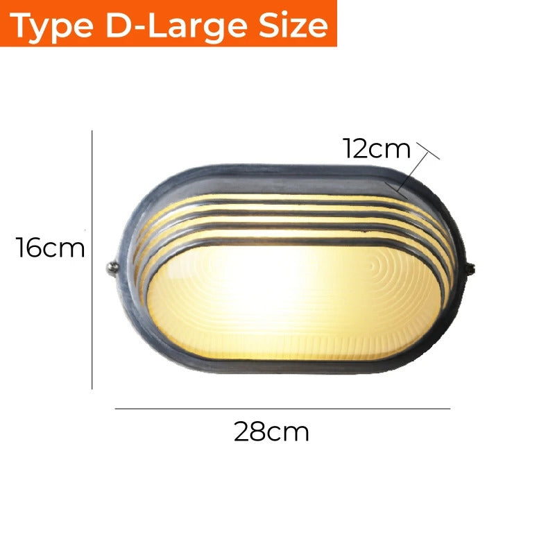 Outdoor Retro LED Wall Lamp E27 Industrial Vintage IP65 Waterproof Ceiling Sconce light