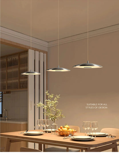 Modern UFO round pendant lamp flying saucer pendant lamp for dining room bar bedroom bedside simple designer art lamp
