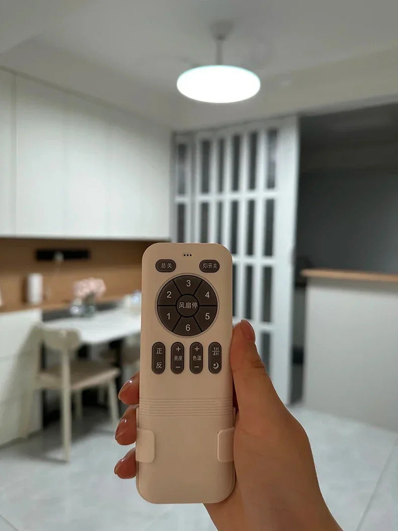 Ceiling Fan With Light Modern Remote Smart Invisible Ceiling Fan Bedroom Lamp