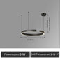 Nordic Led Ring Chandelier Modern Design Rose Gold Black White and Gold Lamp