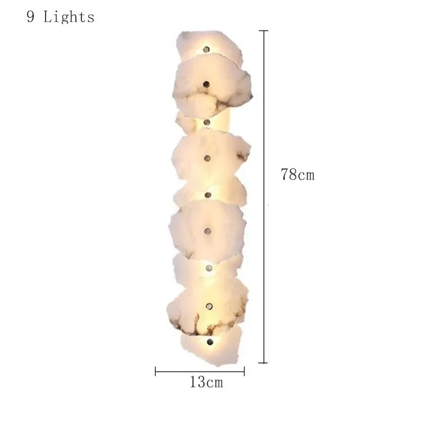 Natural Marble Luxury Wall Lamp Nordic Irregular stone Sconce light