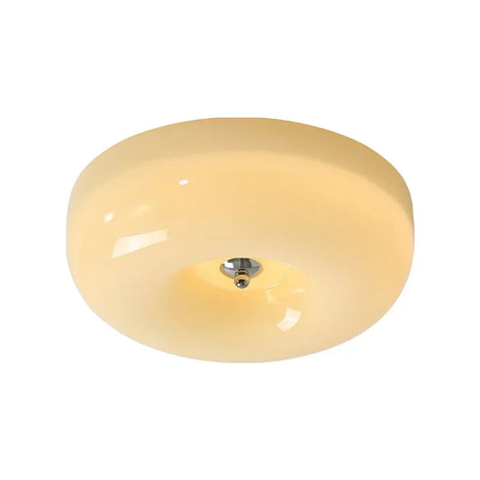 Cream Pudding Ceiling Lamp Bauhaus Glass Light Children's Room Bedroom Ceiling Lamp