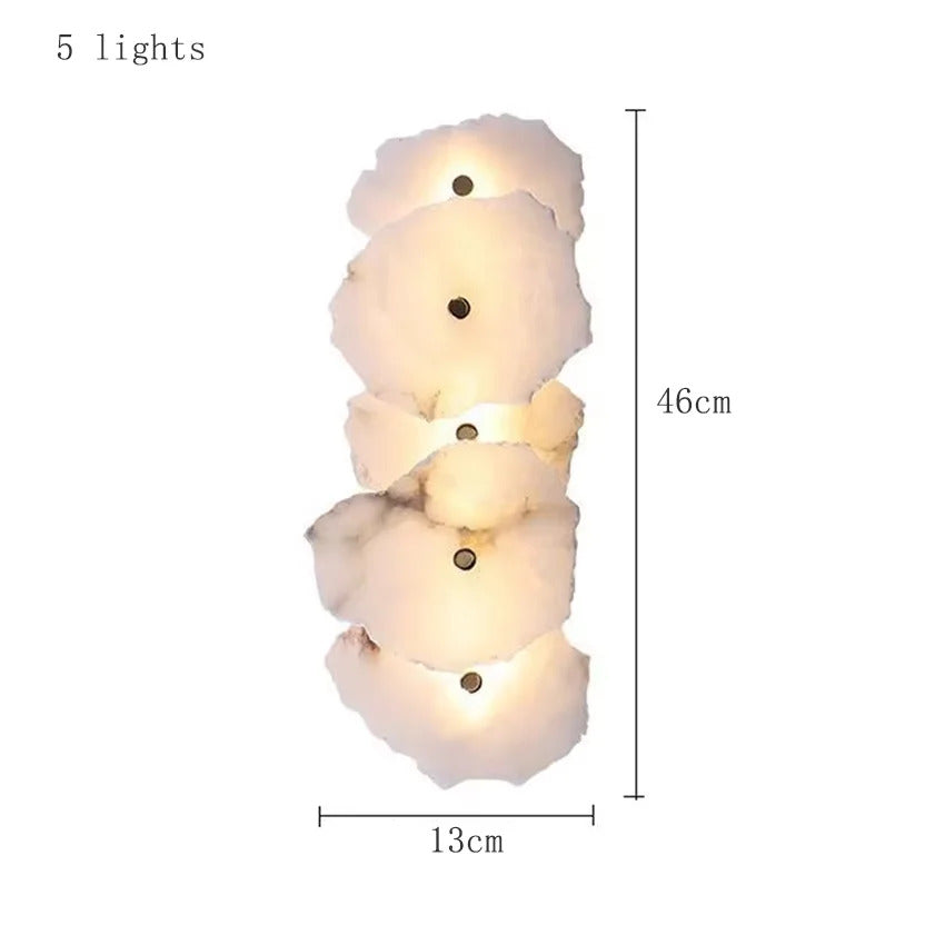 Natural Marble Luxury Wall Lamp Nordic Irregular stone Sconce light