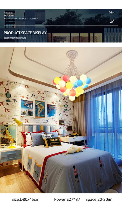 Nordic acrylic chandelier Decoration  Modern balloon lamp Indoor Lighting