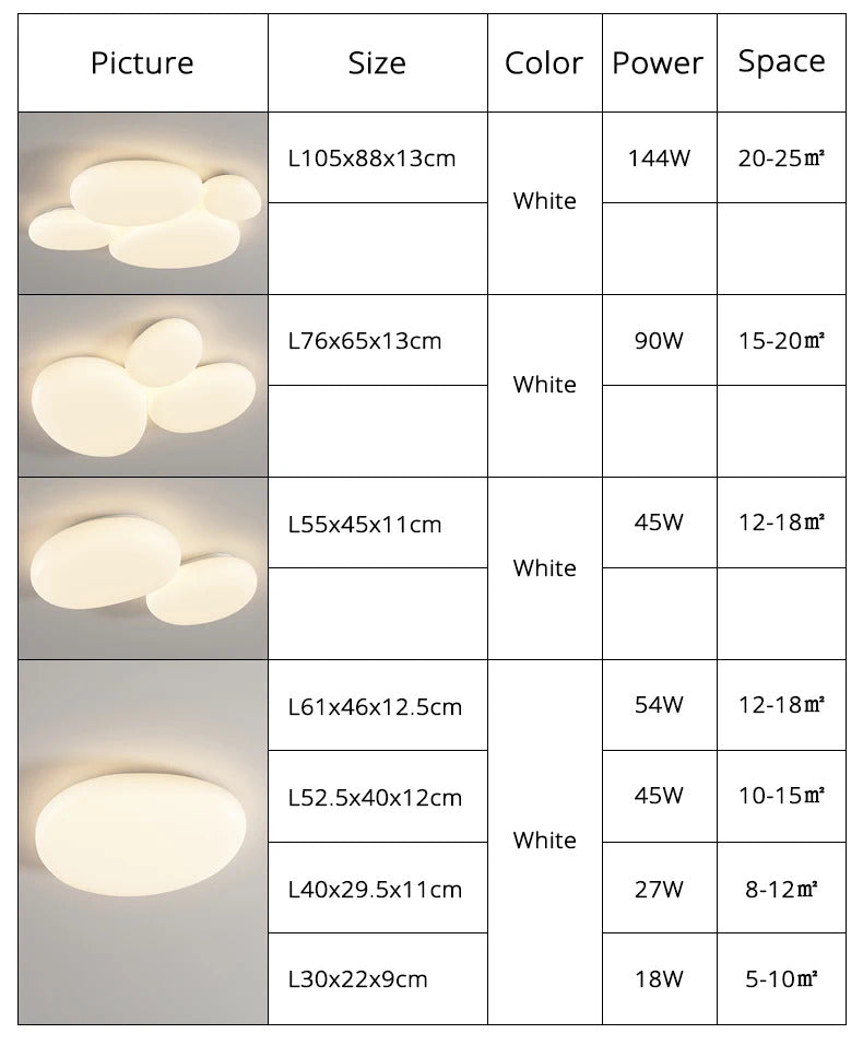 Milky white Ceiling Lamp esthetic room ceiling light fittings