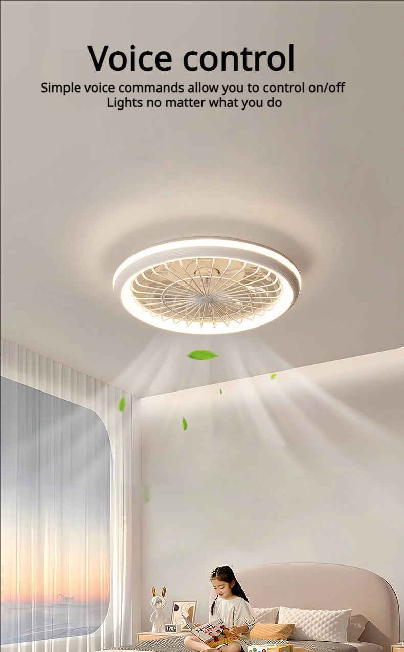Minimalist Ceiling Fan Light Restaurant Full Spectrum Eye Protection Lamp
