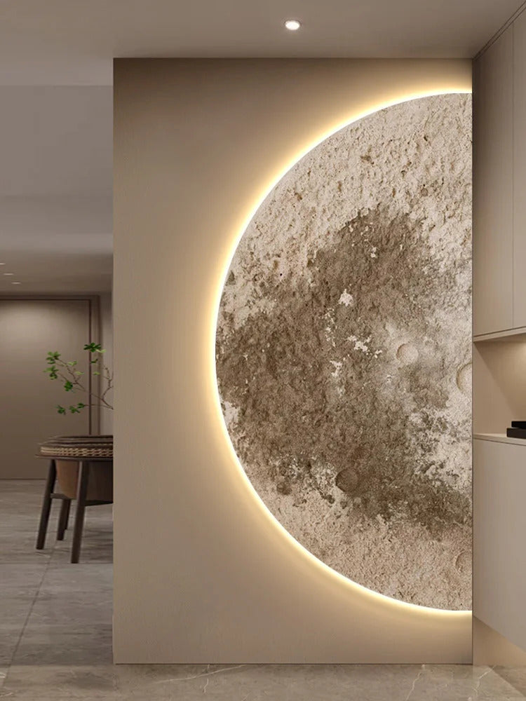 Moon Wall Painting Lamp Creative Minimalist Background wall sconce Wall picture light
