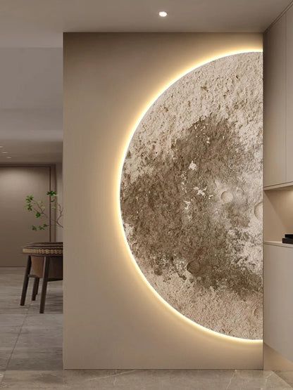 Moon Wall Painting Lamp Creative Minimalist Background wall sconce Wall picture light