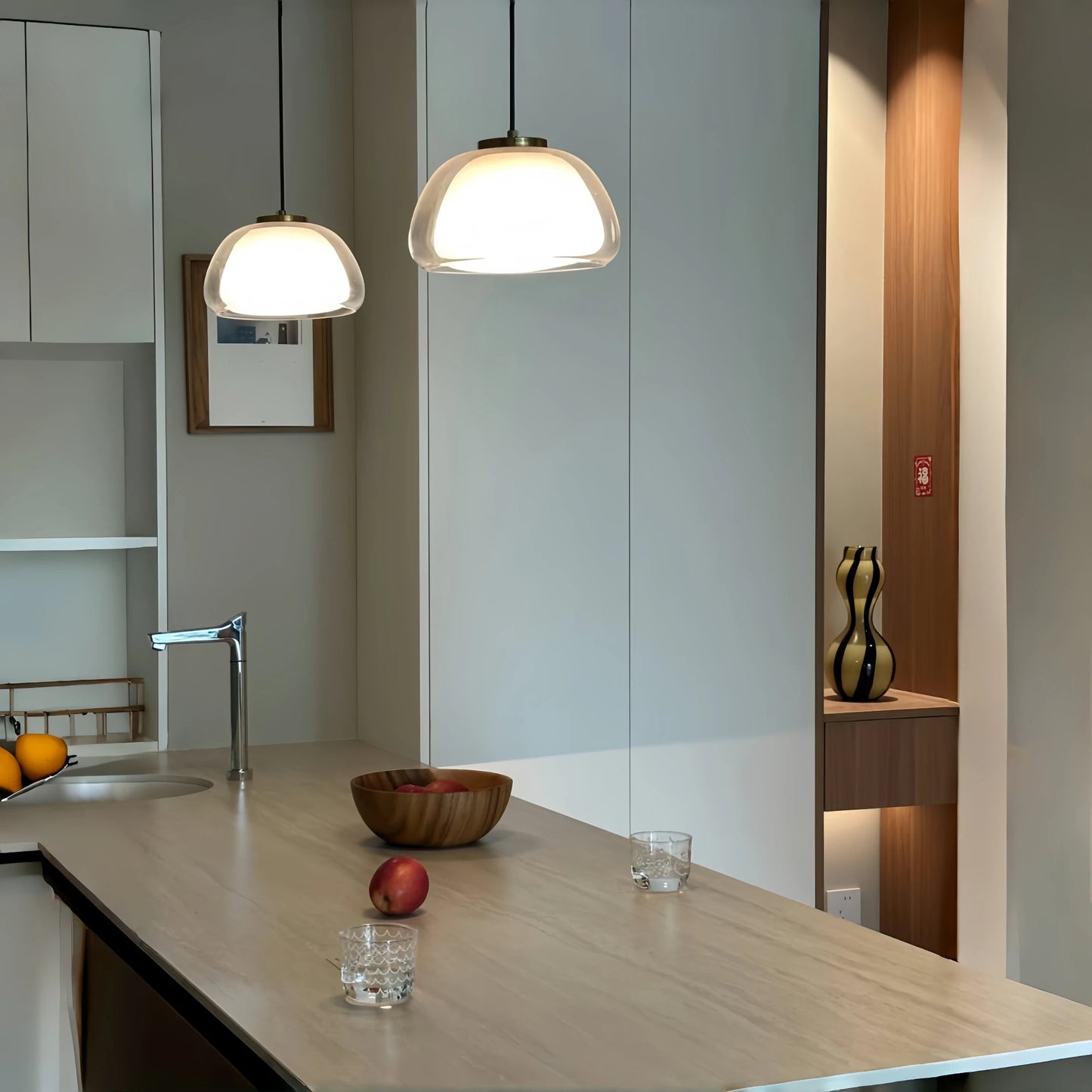 Nordic Glass Jellies Design Hanging Lamp Indoor Dining Living Room Pendant Light