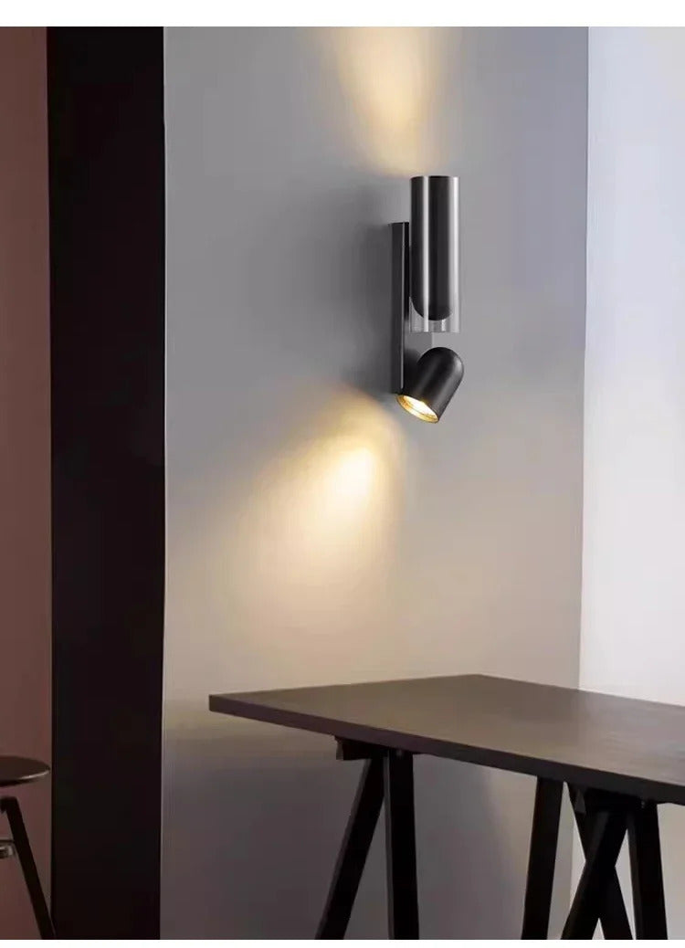 Bauhaus Italian wall lamp Modern minimalist Adjustable angle bedside night light