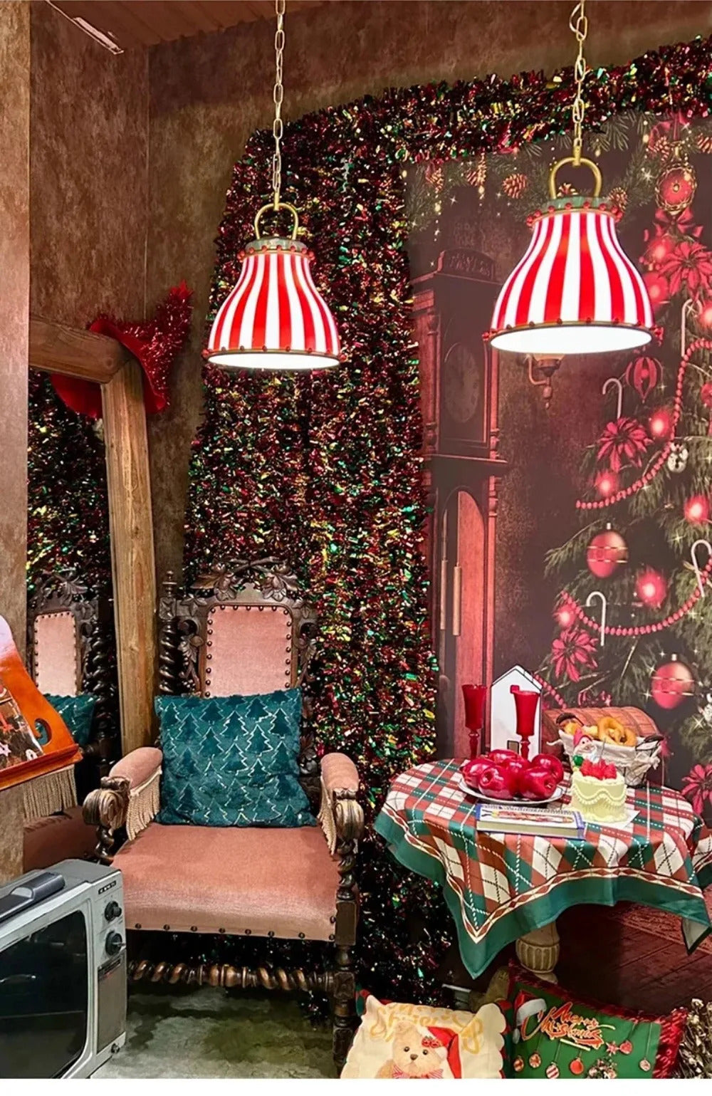 American Circus Style Chandeliers Glass Lampshade Led Pendant Lights